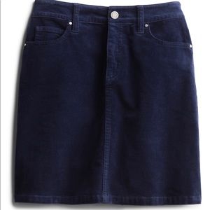 Market & Spruce Adalee Corduroy Skirt Navy Size12